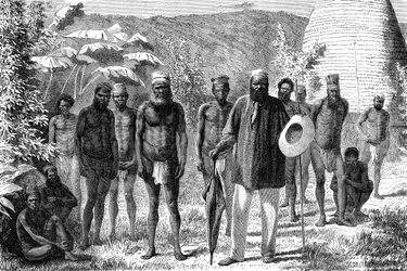 Native of New Caledonia. Engraving 1885