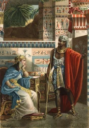 Nitocris, according to Manethon, the last queen of Egypt of the VI dynasty. Engraving of 1881 in 