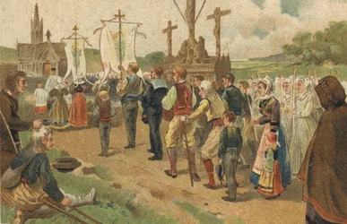 Old custom celebrated in the region of Brittany: the forgiveness of Sainte Anne d