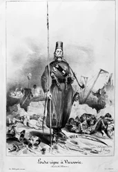 Order reigns in Warsaw. Cartoon by Grandville and Forest on the words of Marshal Sebastiani de la Porta (1772-1851).