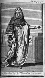 Orders of Knight. Chevalier de Saint Michel in France in the 15th century. In “History of military orders or knights, of the secure and routine militias of both sexes, which have been established so far. Edition taken from Abbe Giustiniani, R.P.Bonani, M