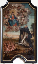 Our Lady gives the rosary to Saint Dominic