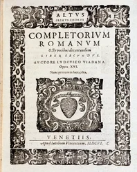 Page of musical score of Psalms (op 16) by Ludovico Viadana