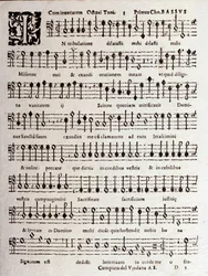 Page of musical score of Psalms (op 16) by Ludovico Viadana