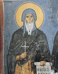 Paintings of St. Anthony, Panagia Ties Asinou Church, Nikitart, Cyprus