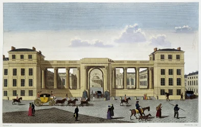 Palais de la Chambre des Deputies, circa 1820 - in Vues de Paris by Courvoisier