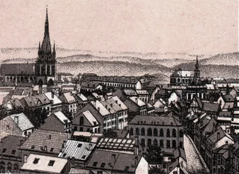 Panorama of Liege in Belgium in 