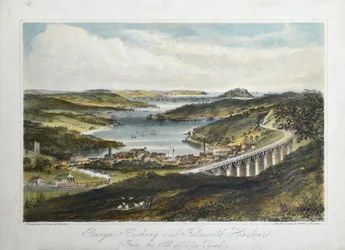Penryn, Flushing and Falmouth Harbours (from the Old Helton Road), c.1860-80