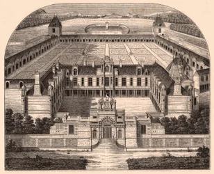 Perspective view of the Chateau d