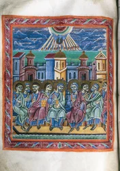 Pentecost, from manuscript