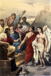Phryne (Greek Courtesan) before the Judges of Athens