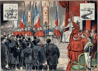 Pope Leo XIII consecrated the protectorate of France in the Holy Land when Germany wanted to replace it. Audience of October 8