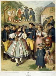Popular ball in Bohemia around 1870