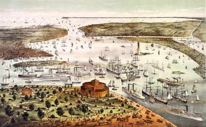 Port of New York; air view