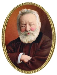 Portrait of the French Writer Victor Hugo (1802-1885). Chromolithography of the Late 19th Century.