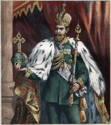 Portrait of Alexander III, Emperor of Russia (engraving of 1892)