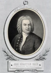 Portrait in medallion by Johann Sebastian Bach