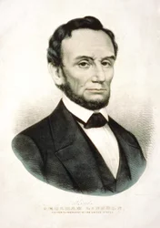 Portrait of Abraham Lincoln. American statesman (1809 to 1865)