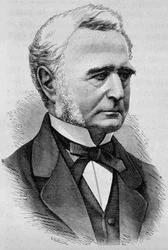 Portrait of Admiral Fourichon. 19th century engraving.
