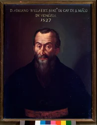 Portrait of Adrian Willaert, Flemish composer