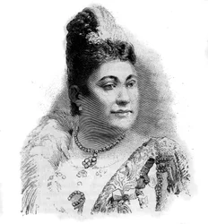 Portrait of Amalie Friedrich Materna, Austrian soprano (1844-1918)