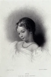 Portrait of Augusta Ada Byron who became Anna Lovelace, daughter of poet George Gordon Byron