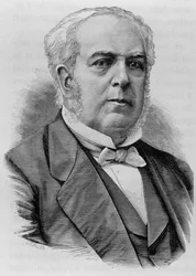 Portrait of Auguste Casimir-Périer (1811 - 1876). Engraving of the end of the 19th century in 