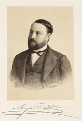 Portrait of Augusto Ulloa, Spanish politician. Engraving