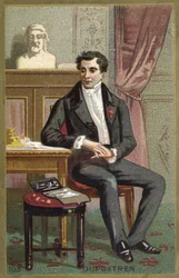 Portrait of Baron Guillaume Dupuytren (1777-1835), French surgeon. Chromolithography 19th century