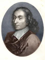 Portrait of Blaise Pascal - engraving of the 19th century.