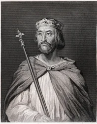 Portrait of Charles III dit le Simple (879 - 929), King of France (898 - 929) - in “Histoire des Français” by Lavallée, engraving