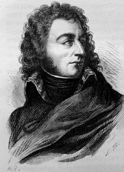 Portrait of Charles John - Baptist Bernadotte (Charles XIV) (1763 - 1844). Engraving of the end of the 19th century in 