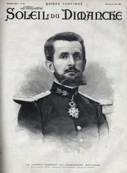 Portrait of Commander Jean Baptiste Marchand. Engraving in Le sun-du-dimanche, June 25