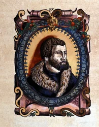 Portrait of Conrad Gesner, Zurich doctor after the Historia Animalium by Conrad Gesner, Tiguri 1560. Biblioteca nazionale Braidense. Milan