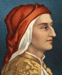 Portrait of Dante Alighieri, Italian Writer