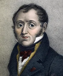 Portrait of Emmanuel de Las Cases (1766-1842) French historian - engraving of the 19th century