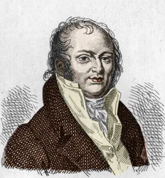 Portrait of Etienne Geoffroy Saint Hilaire, French Naturalist. Engraving from 1835