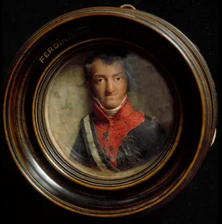 Portrait of Ferdinand I of Bourbon or Ferdinand IV (1751-1825), King of Naples. Wax sculpture. Florence, Museo Nazionale del Bargello