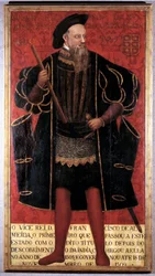 Full-length portrait of Francisco de Almeida (1450-1510), soldier, explorer and first Viceroy of India. Anonymous 16th-century painting. Lisbon, National Museum of Ancient Art