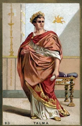 Portrait of Francois-Joseph Talma (1763-1826), French actor. Chromolithography of the late 19th century