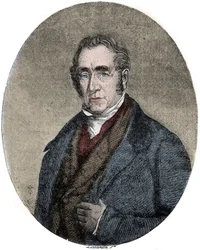 Portrait of George Stephenson (1781-1848), British engineer and pioneer of railway locomotives