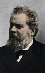 Portrait of Giosue Carducci (1835-1907), Italian Poet, Early 20th Century Chromolithograph