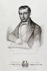 Portrait of Giuseppe Saverio Mercadante (1795-1870), Italian composer Lithograph. 19th century. Bologna, Civico Museo Musico