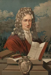 Portrait of Gottfried Wilhelm Leibniz (1646 - 1716) from La Ciencia y sus Hombres by Louis Figuier. Barcelona 1881