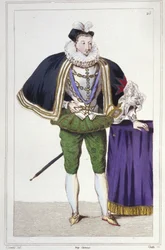 Portrait of Henry III, King of France (1551-1589) (engraving of 1830)