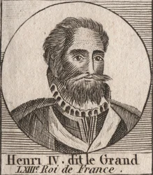 Portrait of Henry IV (1553-1610) King of France - Portrait of Henry IV (1553-1610) King of France - engraving from Instruction sur l