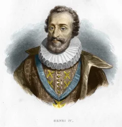 Portrait of Henry IV (1553-1610), King of France. Engraving 19th century
