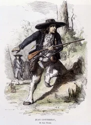 Portrait of Jean Cottereau, known as Jean Chouan (1757-1794), leader of the insurrection in Lower Maine in 1793 - engraving