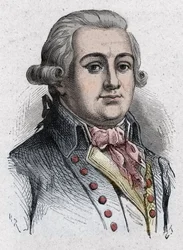 Portrait of Jean Francois Delacroix, known as Lacroix, French politician (1754-1794). Engraving from 1889