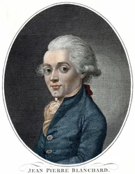 Portrait of Jean Pierre Blanchard (1709 - 1853), French aeronaut